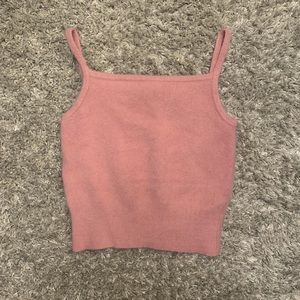 Pink Fuzzy Tank Top
